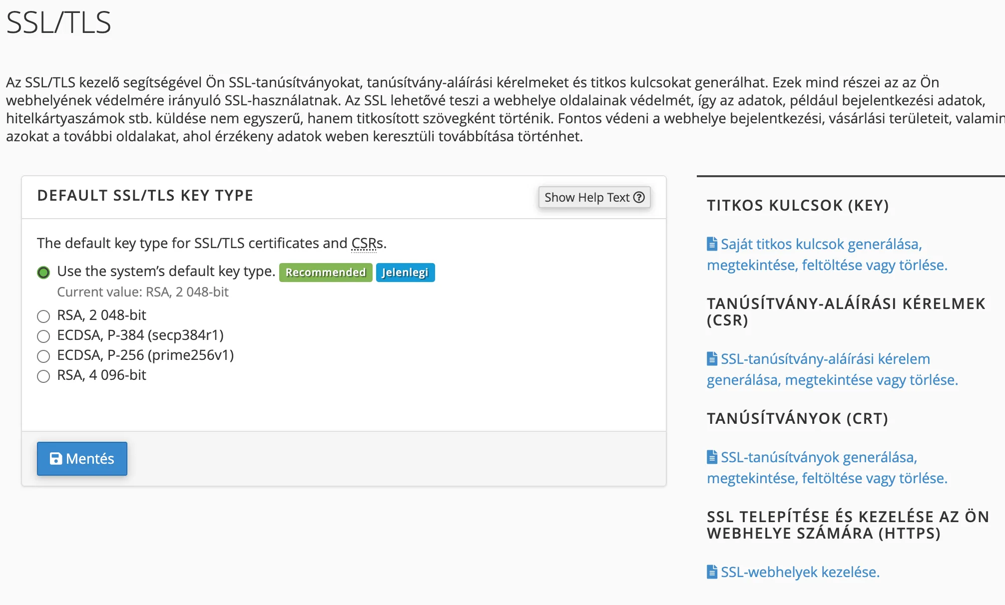 cPanel SSL/TLS