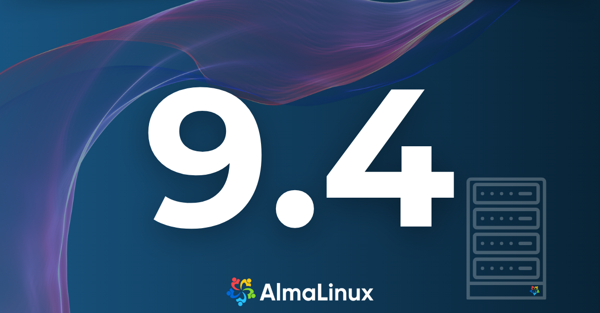 AlmaLinux 9.4 elérhető blog OG kép